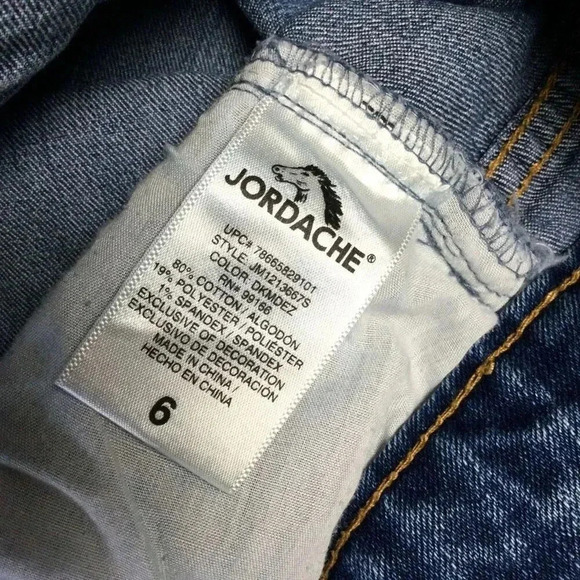 Vintage Jordache Womens Blue Denim Cuffed Skinny Crop Jeans Medium Wash Size 6 - Picture 10 of 13